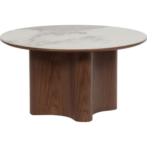 Amadeus - Table basse Clea 80 cm en céramique et bois (1/2)
