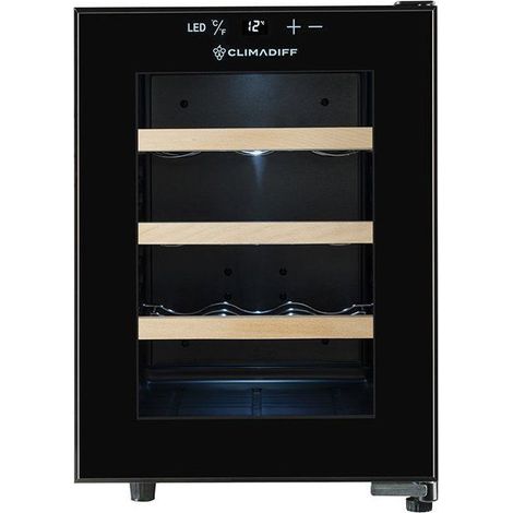 Climadiff CUVEE12 Frigorifero per vino ibrido 12 bottiglie nero 11-18°C 22 dB (1/5)