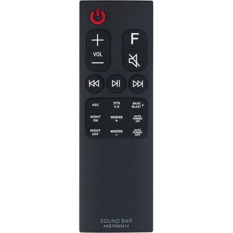 Télécommande - Pour Barre De Son LG SK5 SK5Y SL5Y SL6Y SN6Y - Compatible Remplacement - Noir - 1 Pièce (1/4)