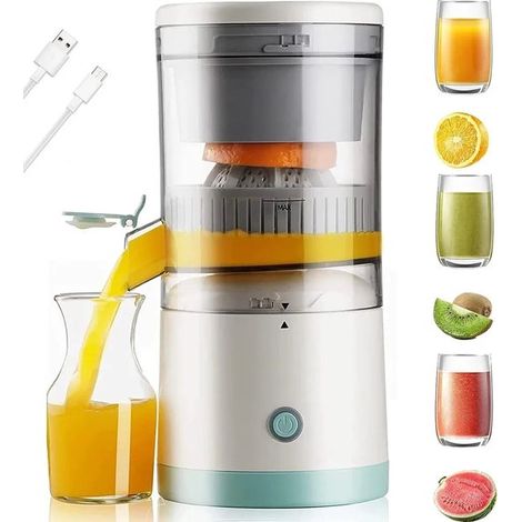 Elektrische Orangenpresse, tragbarer, USB-aufladbarer Entsafter, elektrischer Orangensaftbecher, Slow Juicer