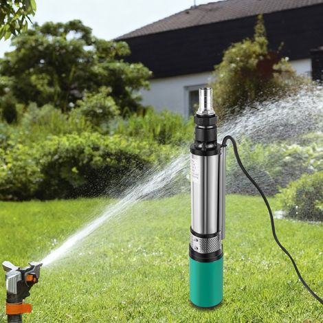 DC 24V 320W Solar Tiefbrunnenpumpe Edelstahlgehäuse Solarpumpe Tauchpumpe DHL