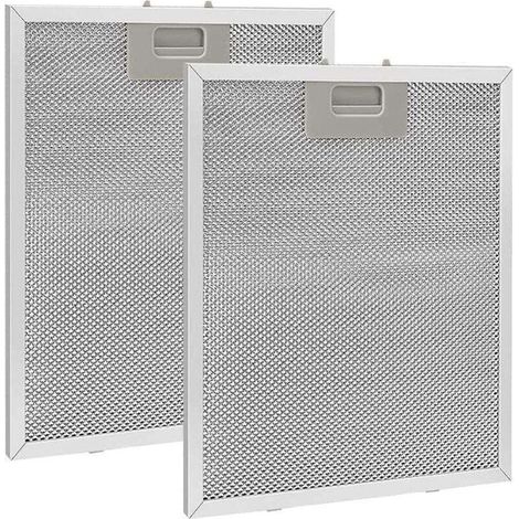 2 pièces Filtre à Graisse Métallique pour Hotte Aspirante 320x260mm,Filtre en Maille Accessoire Hotte Aspirante pour Hottes de Cuisine - Argent (1/4)
