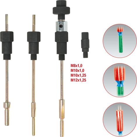 KS Tools MASTER 3 in 1 Glühkerzen-Reibahlen-Satz, 9-tlg.