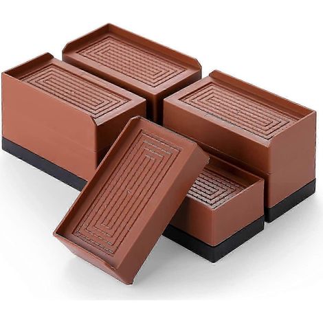 Ensemble de 4 pieds de canapé réglables avec lève-meubles, lève-lit antidérapant (3 pouces, robuste), lève-canapé empilable (jusqu'à 590 kg), lève-canapé et lève-lit. (1/5)