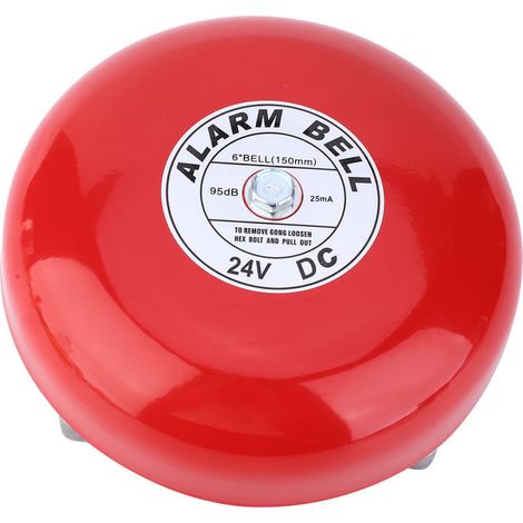 Sonnette d'alarme électrique ronde en métal CB-6B 95dH pour école, maison, usine, sonnette de sécurité, 24 V CC (1/5)