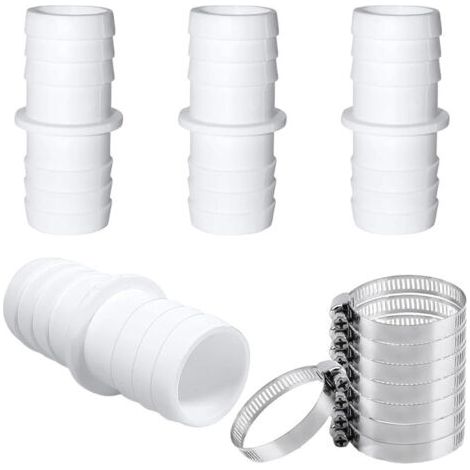 Raccord d’Accouplement pour Tuyau d’Aspiration 38 mm – Lot de 2 avec 4 Colliers (1/5)