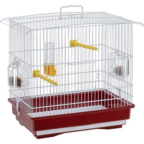 Bird Cage, 9.8 mm Bars, Rotating Feeder, Perches, For Canaries and Budgies (1/5)