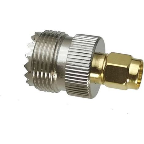 Adaptateur Coaxial UHF SO239 vers SMA Mâle - Pour Antennes Radio HF VHF UHF - 1 Pièce (1/4)
