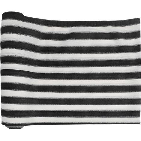 Filet brise-vue anthracite et blanc 1,2x25 m PEHD 75 g/m²