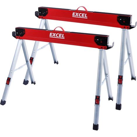 Excel Steel Sawhorse Heavy Duty Twin Pack 1000kg Capacit