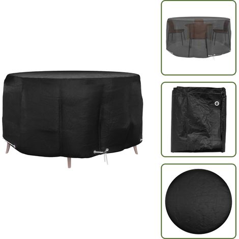 Funda para jardín - vidaXL Funda para muebles de jardín 10 ojales redonda Ø230x90 cm - Funda para patios