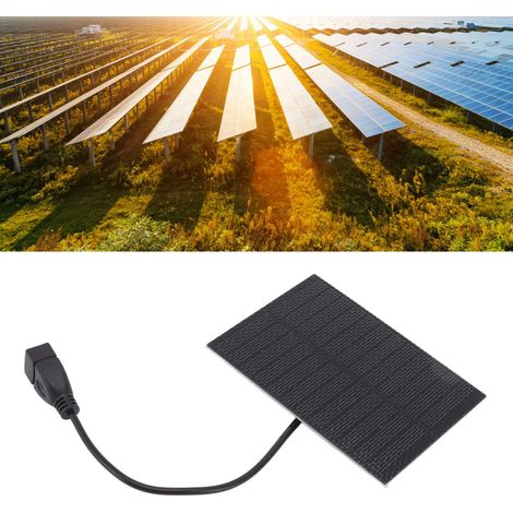 Panneau solaire monocristallin en silicium de 5 W pour recharger les téléphones portables, mini panneau solaire avec sortie USB pour recharger les lecteurs MP3/MP4 (1/5)