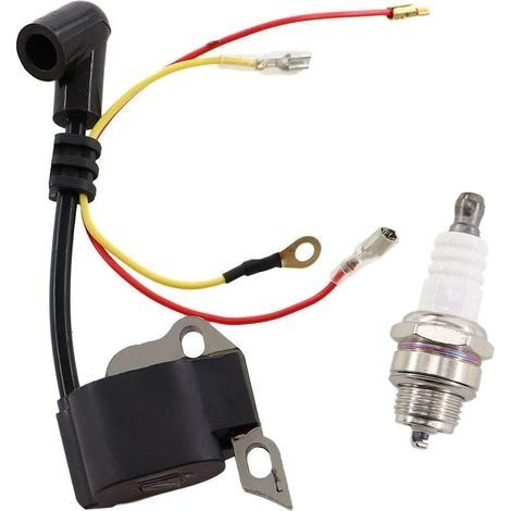 Bobine d'allumage avec bougie d'allumage pour tronçonneuse Stihl 017 018 MS170 MS180 MS 170 180 Remplace 1130 400 1302 (1/5)
