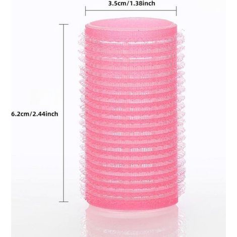 Fer À Friser Autocollant - 6 Pièces 4 Cm Et 3 Cm Avec Pinces - En Plastique ABS - Pour Cheveux Courts À Longs - Lot De 1 (1/5)