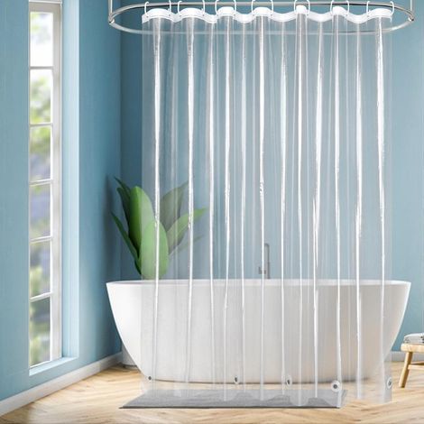 Duschvorhang 200x200 Transparent H200 x B200 cm (1er Pack) (1/5)