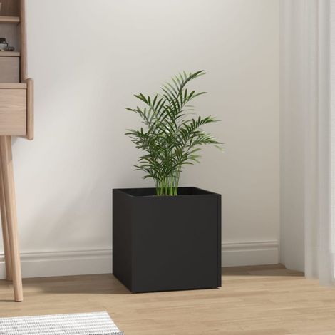 [JAMAIS UTILISÉ] Jardinière noir 40x40x40 cm bois d ingénierie (1/5)