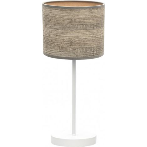 Jerte Lampada da tavolo 1xe14 Bianco/Grigio legno 42x17x17 Cm brand FABRILAMP