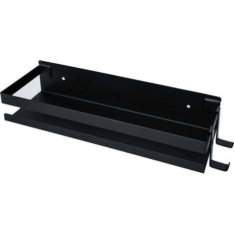 Mensola doccia senza foratura, Mensola bagno, Porta sapone doccia in acciaio inox Mensola doccia, Cestini doccia adesivi Portaoggetti doccia (Nero) (1/5)