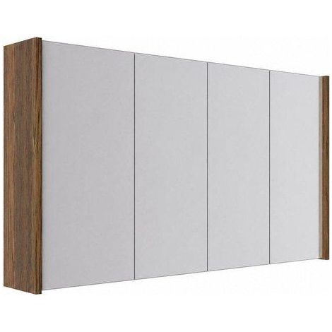Saniclass Holz Atelier armoire de toilette - 140x63x16cm - avec panneaux latéraux - Walnut pure (1/2)