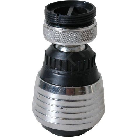 Aérateur pivotant pour robinet (M22x1 et M24x1), chrome/plastique