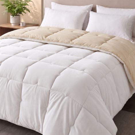 FLANDRIA Couette Ultra Douce Effet Flanelle 600g/m², 240x260,