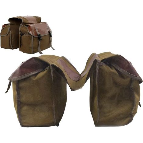 Sac de selle de vélo, organiseur en toile imperméable – Sac à outils de moto pour moto, scooter, vélo, tourisme, voyage, voyage en ville (1/5)
