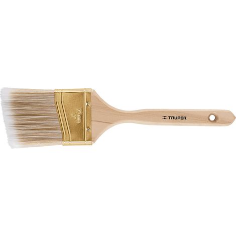 Paletina con cerdas sintéticas, corte angular - 63 mm - Mango madera