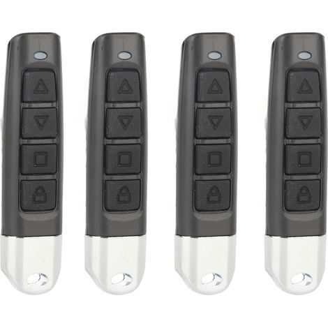Lot de 4 télécommandes clonées 433 MHz à 4 canaux pour porte de garage électrique automobile (1/5)