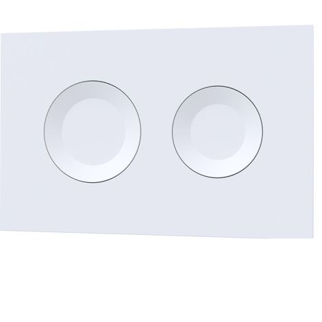 Round Dual Flush Push Button White
