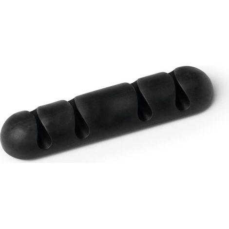 Durable 504037 Cavoline Clip 4, Clip Fermacavi per 4 Cavi, 20 x 12 x 82 mm, Grafite (1/3)