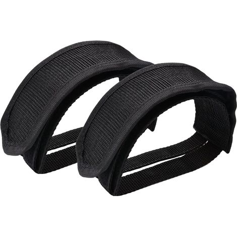 1 Paire Vélo Pédales Sangles à Pédale Toe Clips Sangles Bande pour Vélo à Pignon Fixe, Noir-Fei Yu (1/4)