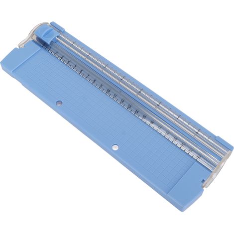 Massicot A4 pour une découpe précise, tranchant et sûr grâce à sa base antidérapante. Bleu, idéal pour la maison, le bureau et l'école. (1/5)