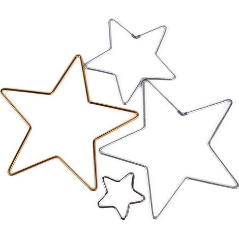 Cadre Pour Couronne En Forme D Étoile - Cadre Métallique Réutilisable Pour Décoration De Porte Et Intérieur - 1 Pièce (1/5)