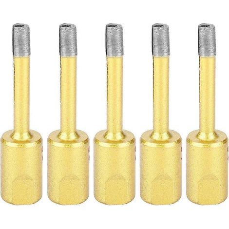 5-teiliges Diamant-Lochsägen-Set für Winkelschleifer, geeignet für Marmor, Glas und Keramik (6 mm)
