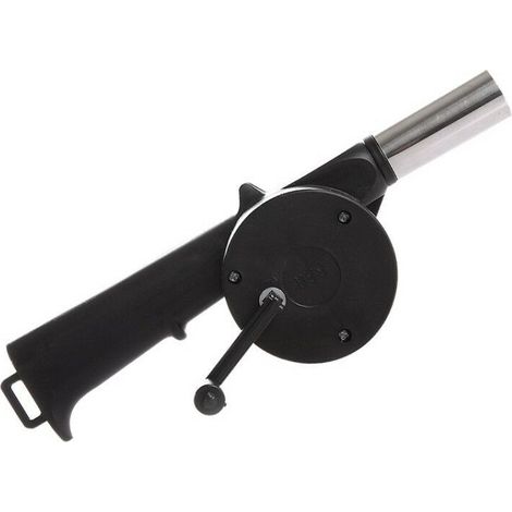 Ventilateur de barbecue noir, accessoire, ventilateur de barbecue à manivelle, lot de 2, accessoire, ventilateur de barbecue à manivelle-AquaForge