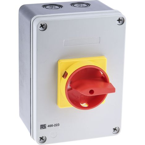 Rs Pro – Coupe-circuit 4P 63 A 22 kW – Interrupteur sectionneur pour tableau électrique – Norme EN60947 – Haute qualité pour distribution d'alimentation
