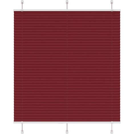 Plissee Bordeauxrot 115x100 cm Stoffbreite 114,4 cm Polyester