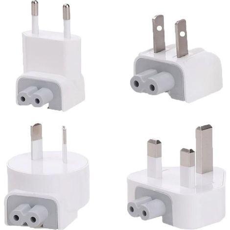 Adattatore CA di ricambio universale – Set di spine 4 in 1 EU/US/UK/AU – per iPhone, iPod, iPad, Mac – Adattatore di ricarica (1/2)