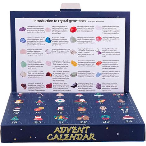 Adventskalender mit Kristallen für Kinder und Erwachsene mit 24 Edelstein-Kristallen – Countdown-Kalender (1/5)