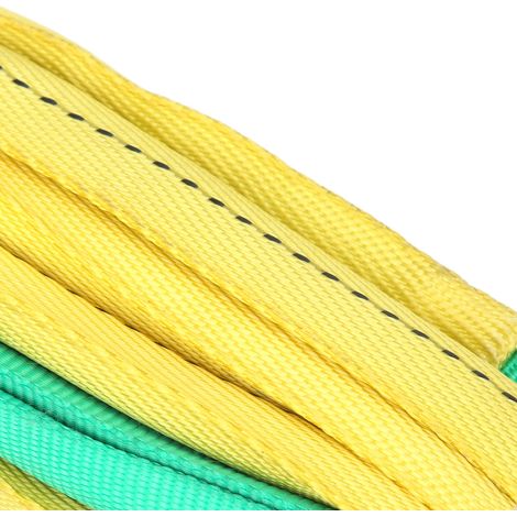 Élingue de levage flexible 2T 3M à boucle double boucle pour grue et remorque (1/4)