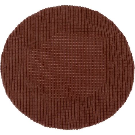 Housse de tabouret de bar pour chaise de 30 à 35 cm de diamètre, respirante, ronde, élastique et anti-poussière.-Brown (1/5)