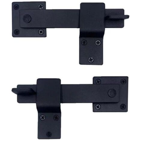 Verrou Porte Coulissante Serrure Volet, Loquet de Porte de Grange Coulissante pour Animaux de Compagnie, Salle de Bain, Garage, Fenêtre(2 articles) (1/4)