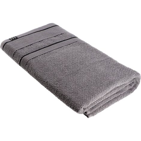 Badetuch 90x150 cm 100% baumwolle - grau schwarz - Tendance
