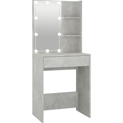Toilette dal design moderno con LED 60 x 40 x 140 cm grigio 020006393