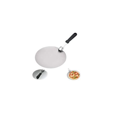 Pizzawender, runder Pizzawender aus Edelstahl mit rutschfestem Griff, geeignet für Kuchen, Pizzen und Törtchen (25 cm Pizzawender). - Crezuo