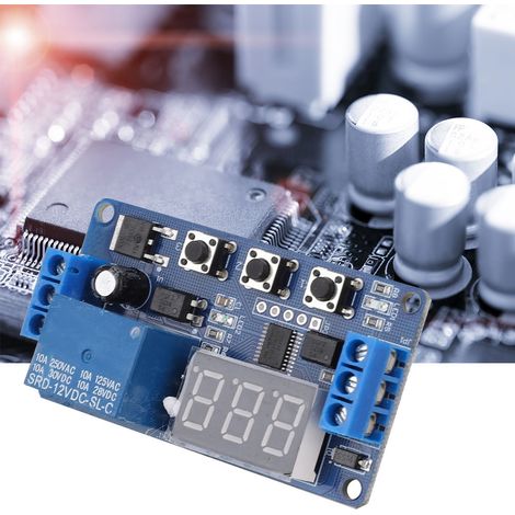 DC12V Zeitverzögerungsrelais Ein/Aus-Modul mit LED-Digitalanzeige, Steuerung und Zeitschalterauslösung (1/5)