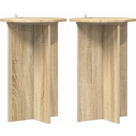 Maison Exclusive - Pflanzenständer 2 pcs Sonoma-Eiche Ø40 x 60 cm