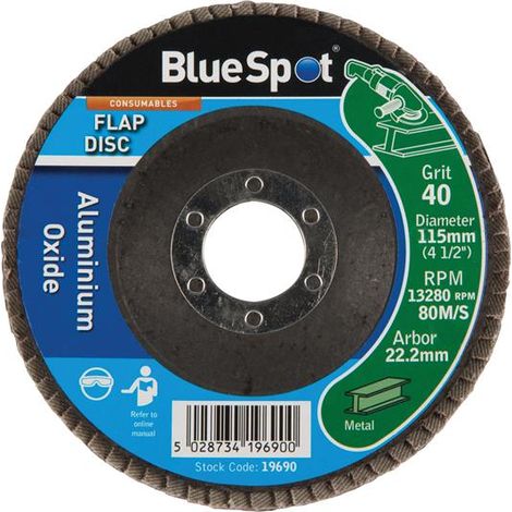 Sanding Flap Disc 115mm 40 Grit (1/3)