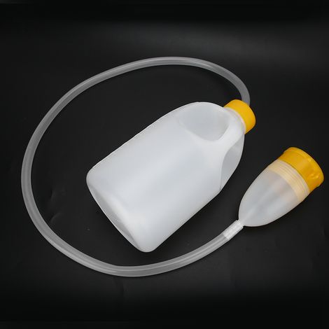 Bouteille de recueil d'urine portable en PVC de 1700 ml pour homme, avec tuyau, à usage domestique ou hospitalier. (1/5)