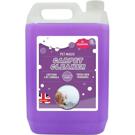 2 x 5 Litre Pet Carpet Cleaning Shampoo Tough On Dog Stains
